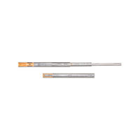 KORPUSSCHIENEEN Kugelgelagerter für Schubladen mit Vollauszug, mit Schließautomatik, Höhe 45mm, Länge 500mm, Stahl, Verzinkt - Zinkfarben, Metall (5.5/3/50cm) - EMUCA