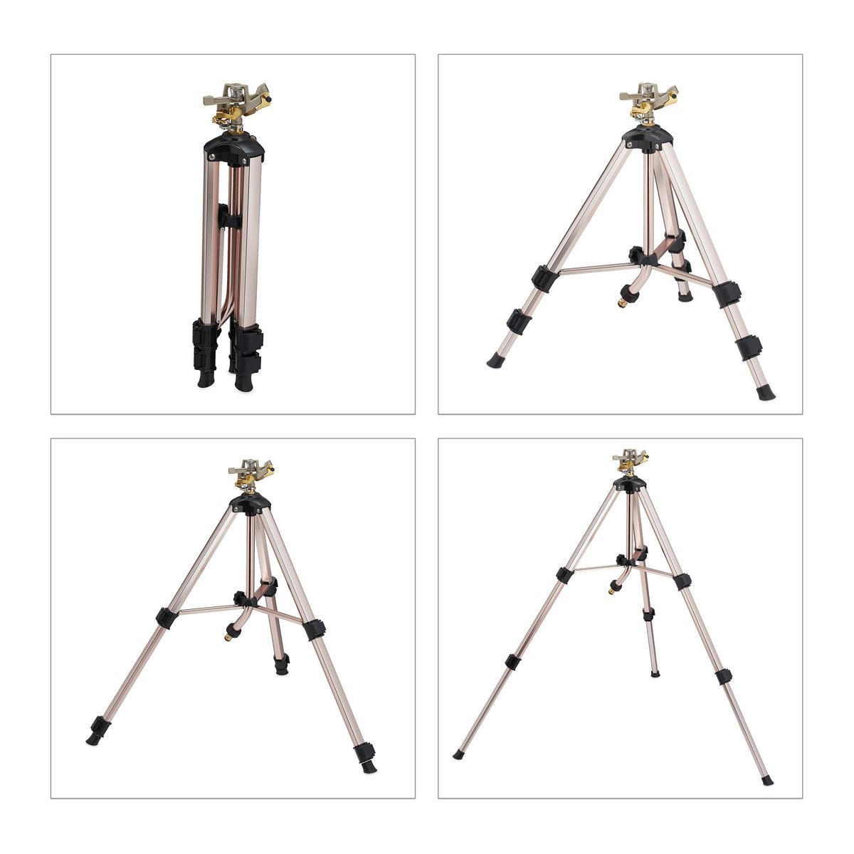 SPRINKLER - Silberfarben, Metall (94/90/82cm) - Relaxdays