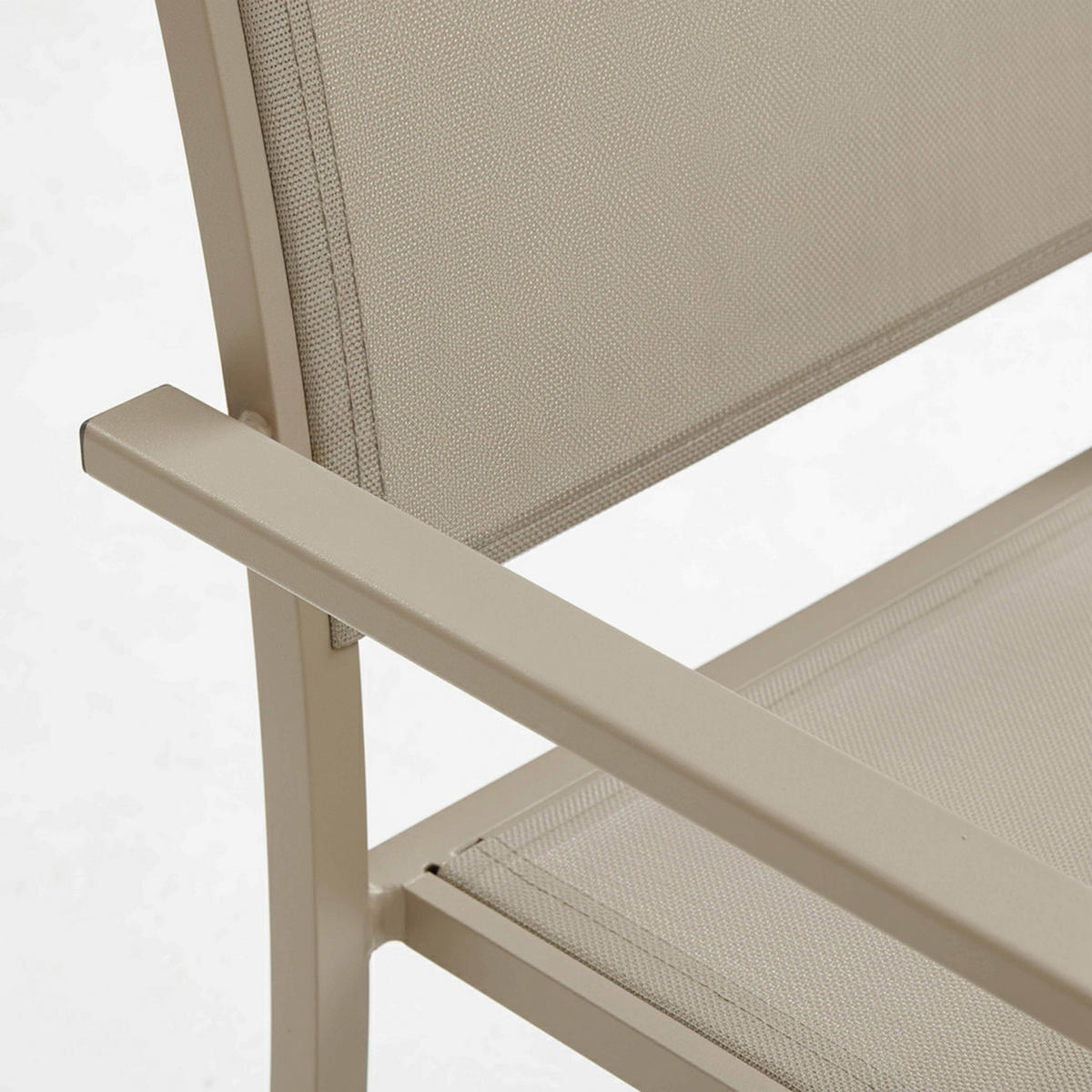 GARTENSESSEL, Cremefarbe - Beige, Metall (48/87/60cm) - Oviala