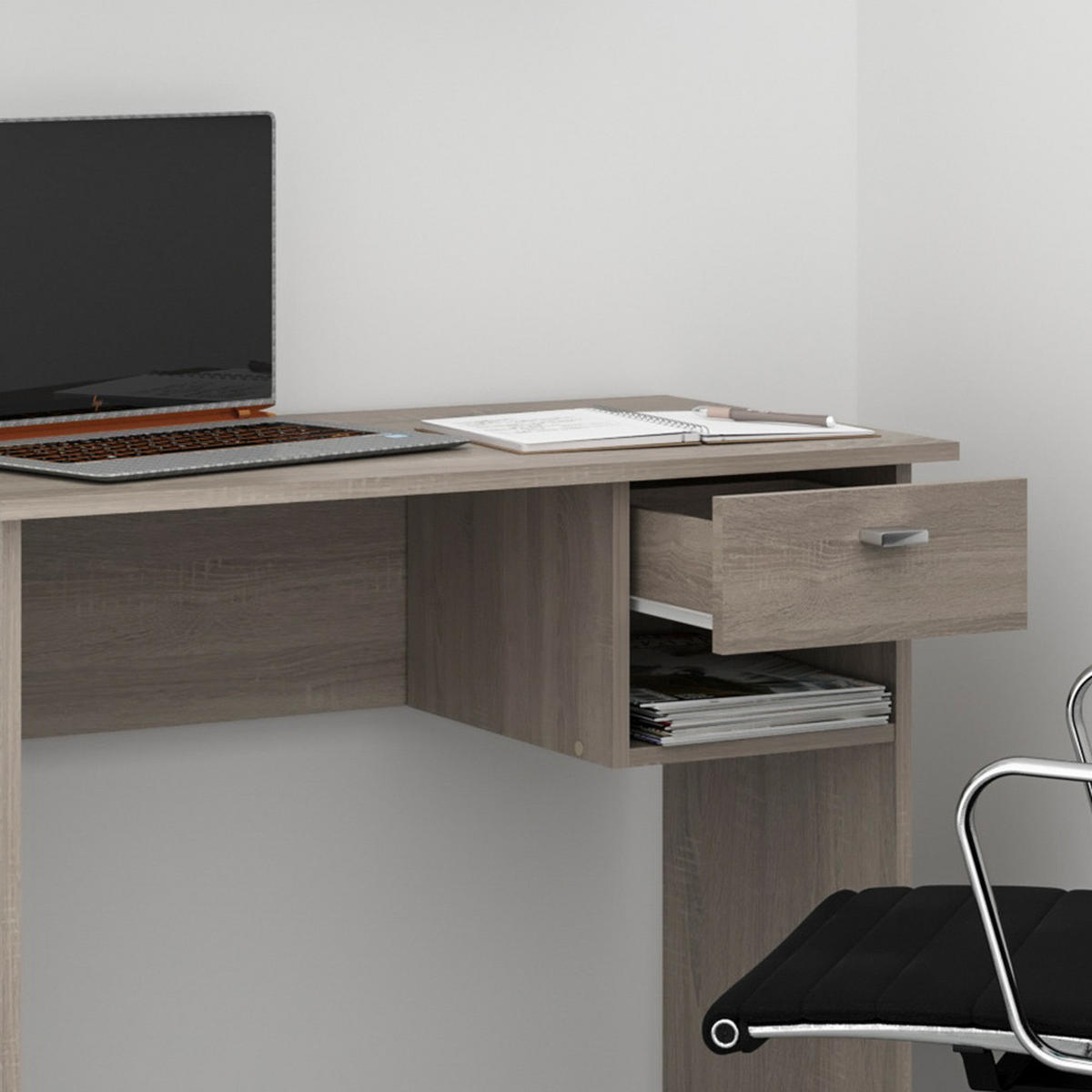 SCHREIBTISCH Colin Sonoma 90 x 50 cm - Sonoma Eiche, Holzwerkstoff (50/90/74.6cm) - Vicco