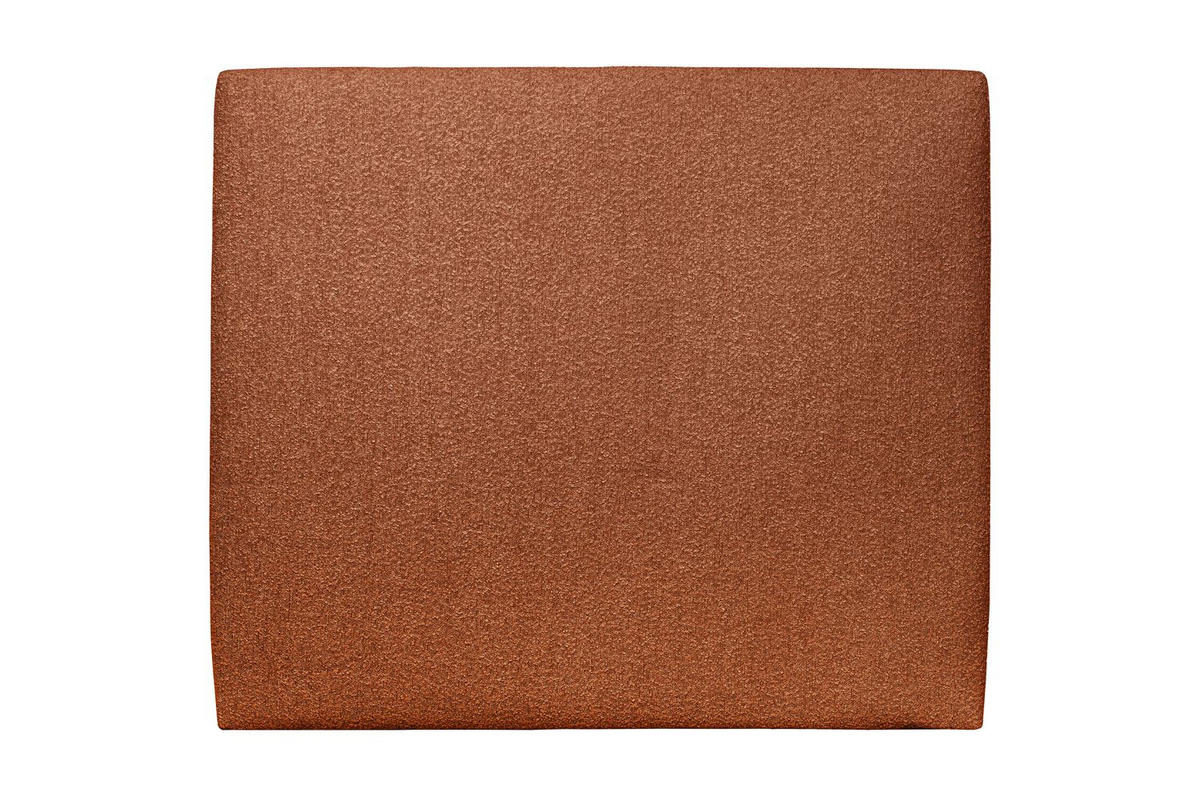 KOPFTEIL gepolstertes – Terrakotta-Bouclé-Stoff - 200 cm - Beige/Terra cotta, Holz (200/120/10cm) - Sommeil de Plomb