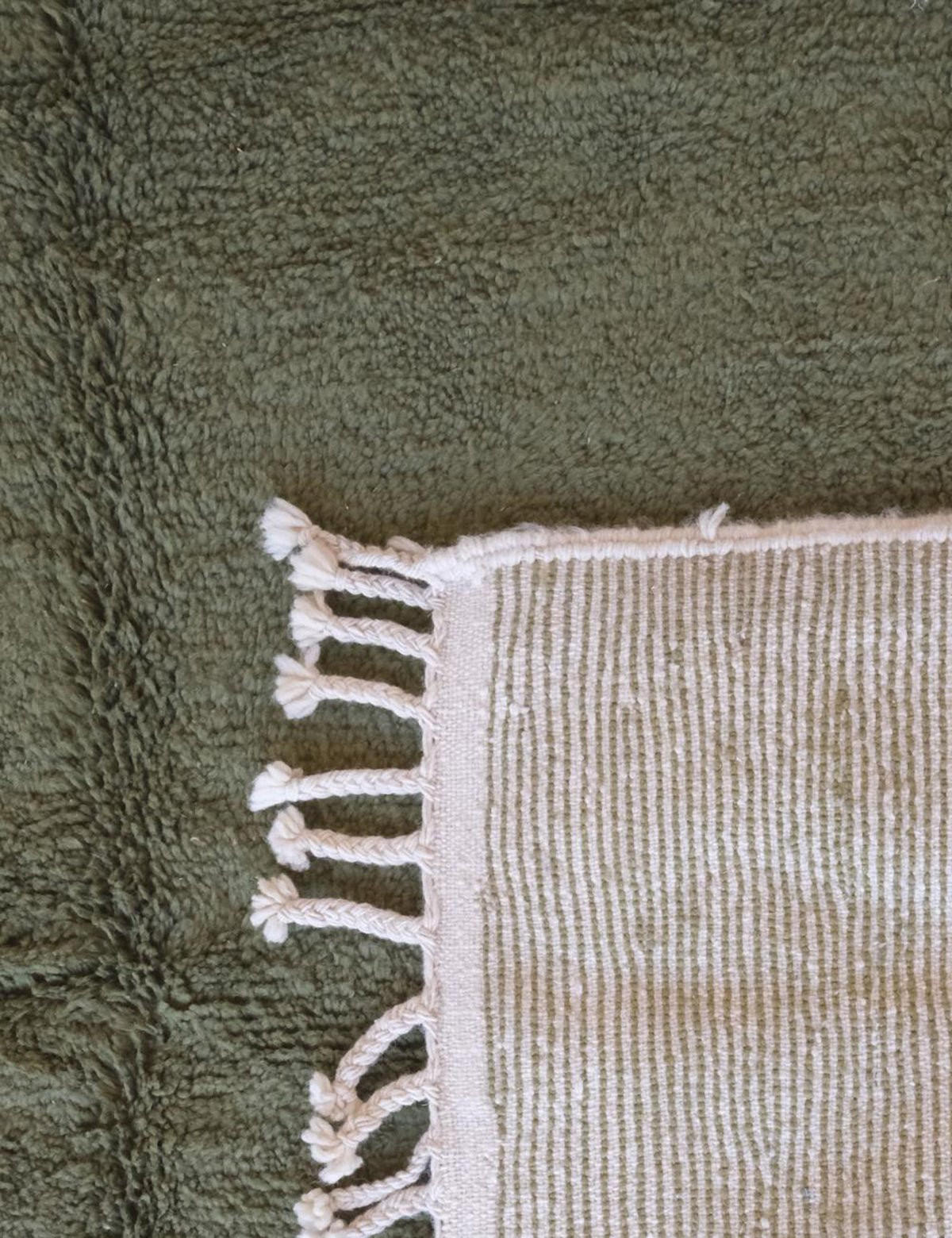 BERBERTEPPICH Design handgeknüpft 223x 265 cm - Grün, Naturmaterialien (223/265cm) - AFK Living