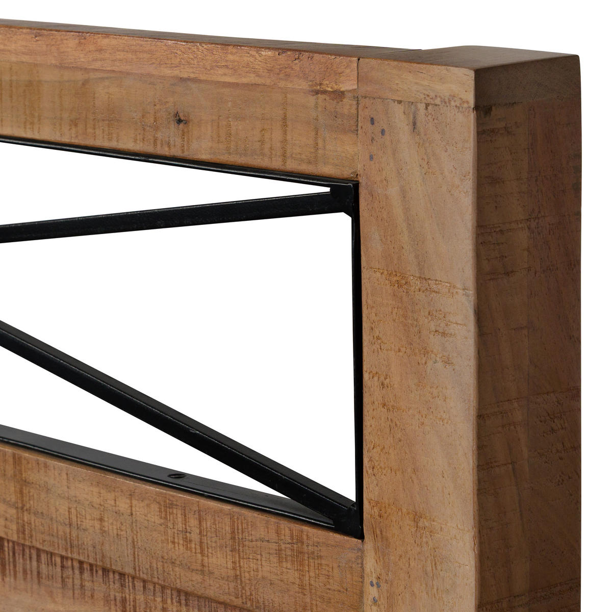 BETT Massivholz Akazie 200 x 200 x 100 natur NATURE OF SPIRIT #348 - Naturfarben, Holz (200/200cm) - Massivmoebel24