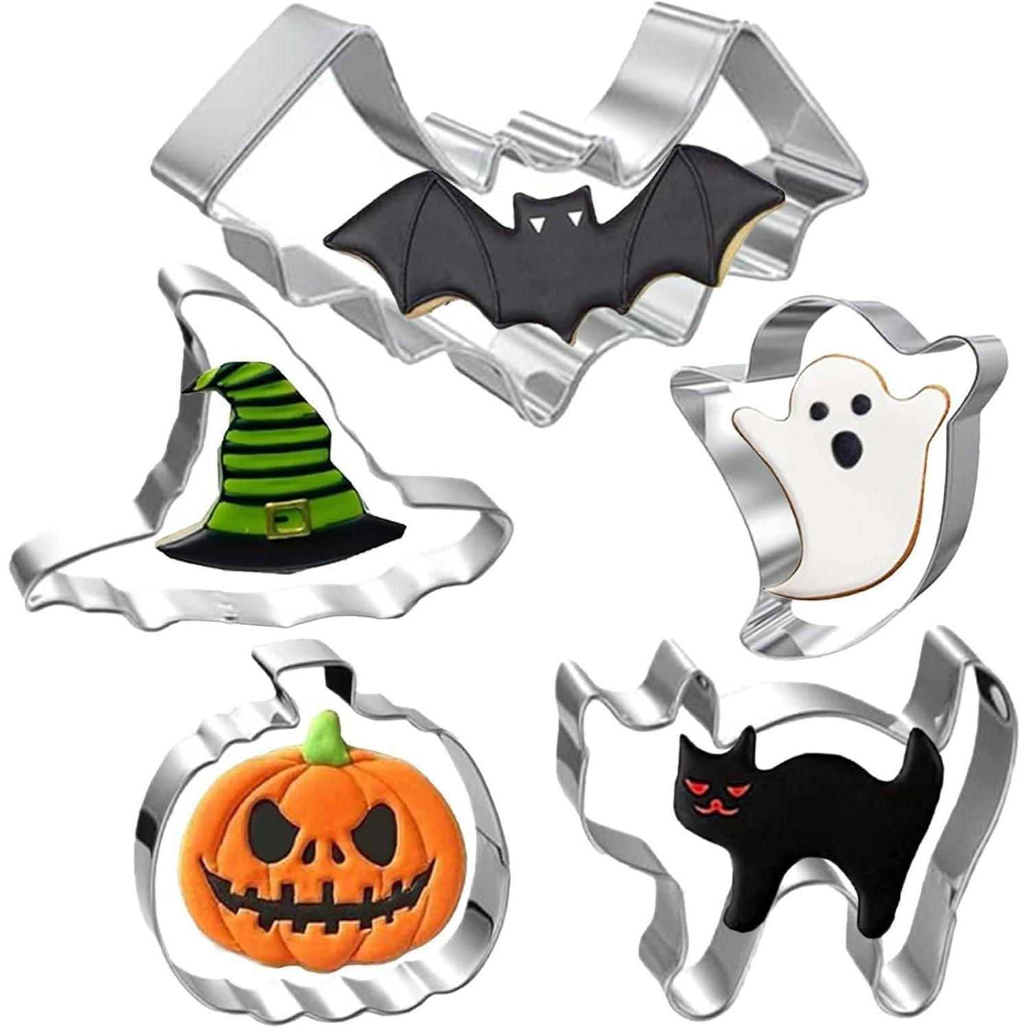 AUSSTECHFORMEN Set 5-teilig Halloween Kürbis Katze - Multicolor, Metall (30.3/2.3/15.5cm)