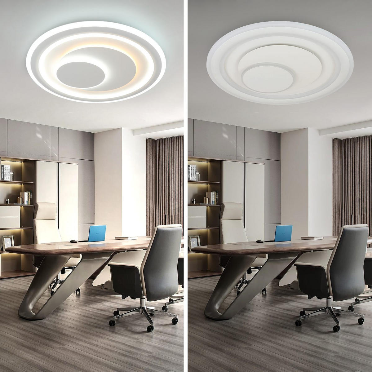 LED-DECKENLEUCHTE Leonard 51/51/5 cm - Weiß, Metall (51/51/5cm) - Nettlife