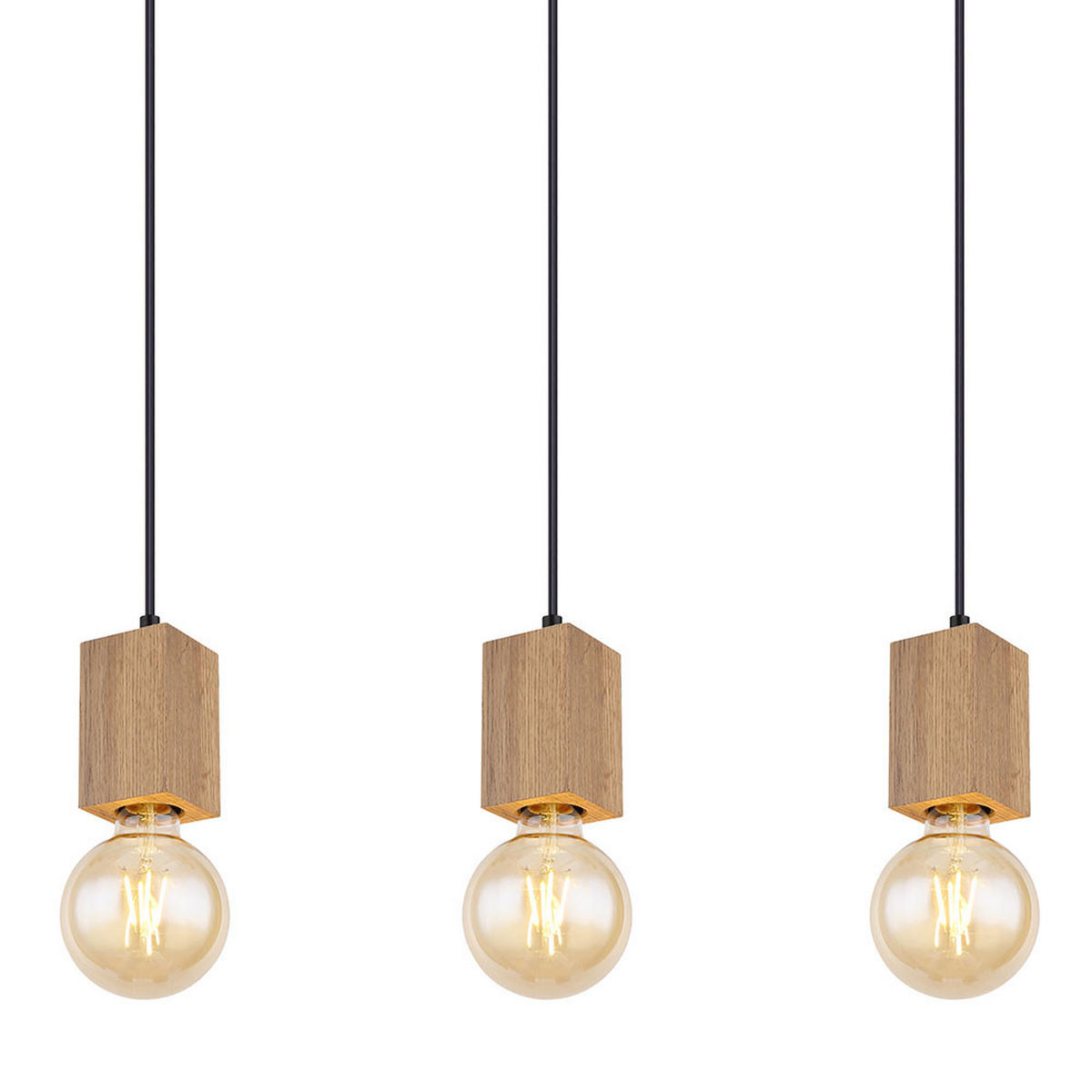 HÄNGELEUCHTE 5 Flammig Holzoptik Braun - Braun, Metall (115/6/120cm) - Globo Lighting