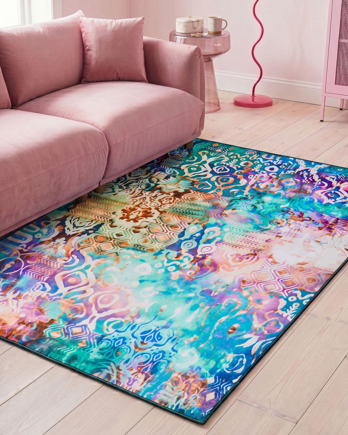 KOBEREC Barevný 140/200 cm Isvanta - různobarevná, textil (140/200cm) - Beliani