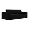 3-SITZER SOFA Samt Stoff Schwarz - Schwarz/Grau, Kunststoff/Textil (224/80/103cm) - Makamii