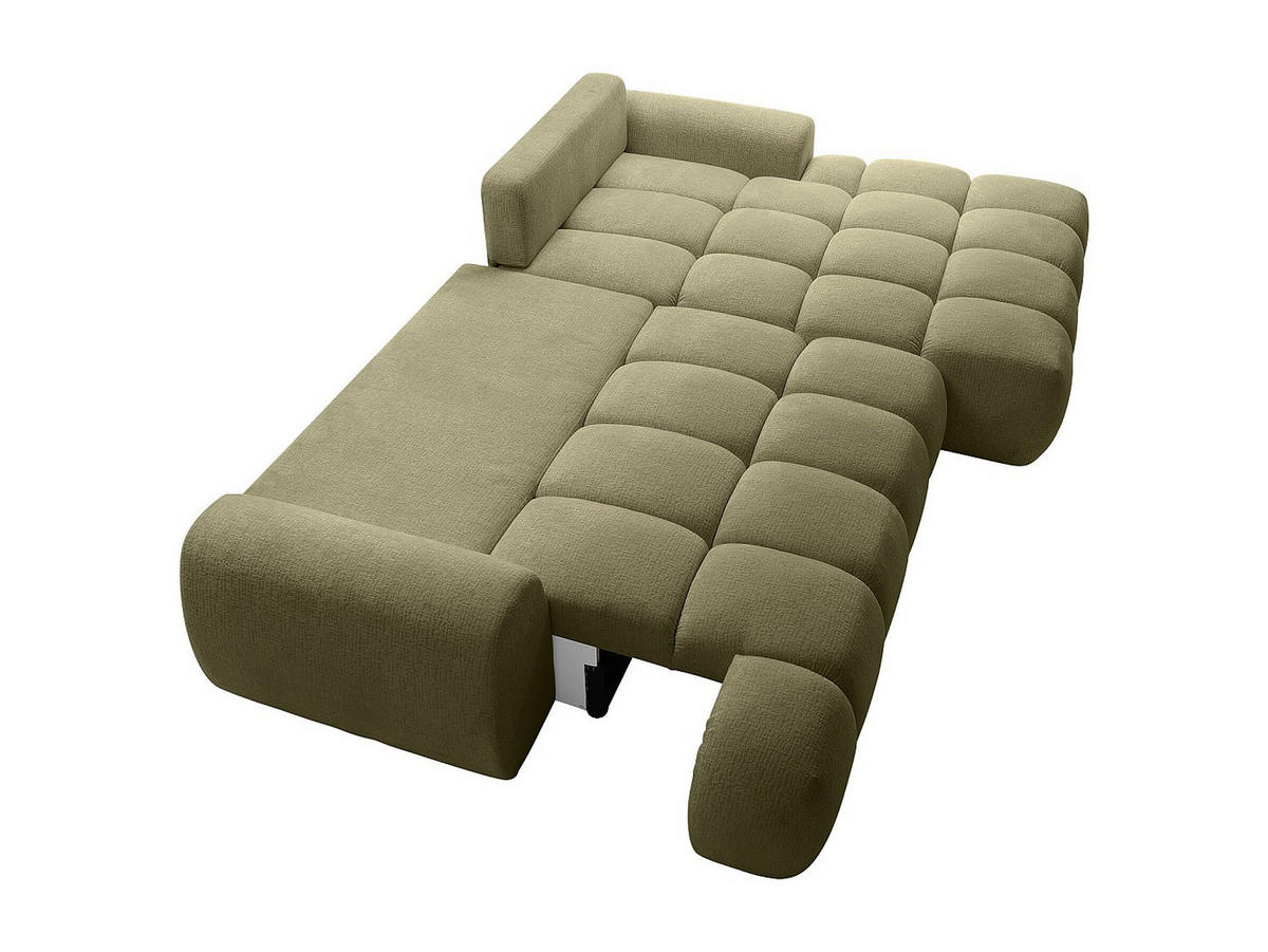 SCHLAFSOFA - 5 Personen - Stoff - Grün - - Grün, Textil (280/177cm) - Vente-Unique