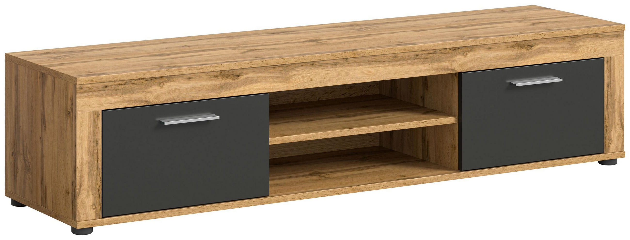 LOWBOARD JAM (B/H/T: ca. 160/37/40 cm) in Wotan Eiche Nachbildung/grau - Eiche Wotan, Holzwerkstoff (160/37/40cm)