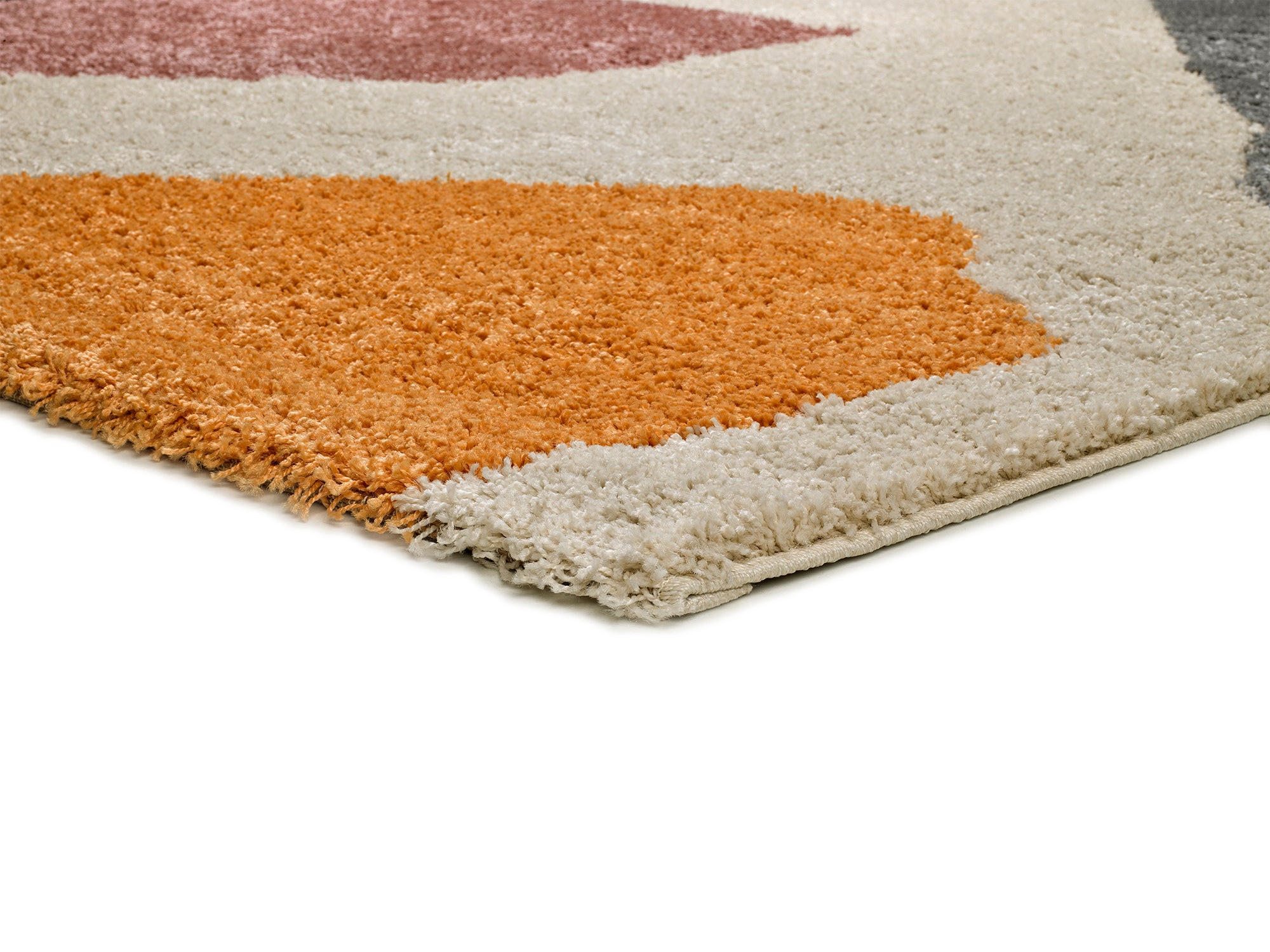 HOCHFLORTEPPICH Mehrfarbig Ulai 80/150 cm - Multicolor/Weiß, Naturmaterialien/Textil (80/150cm) - Atticgo
