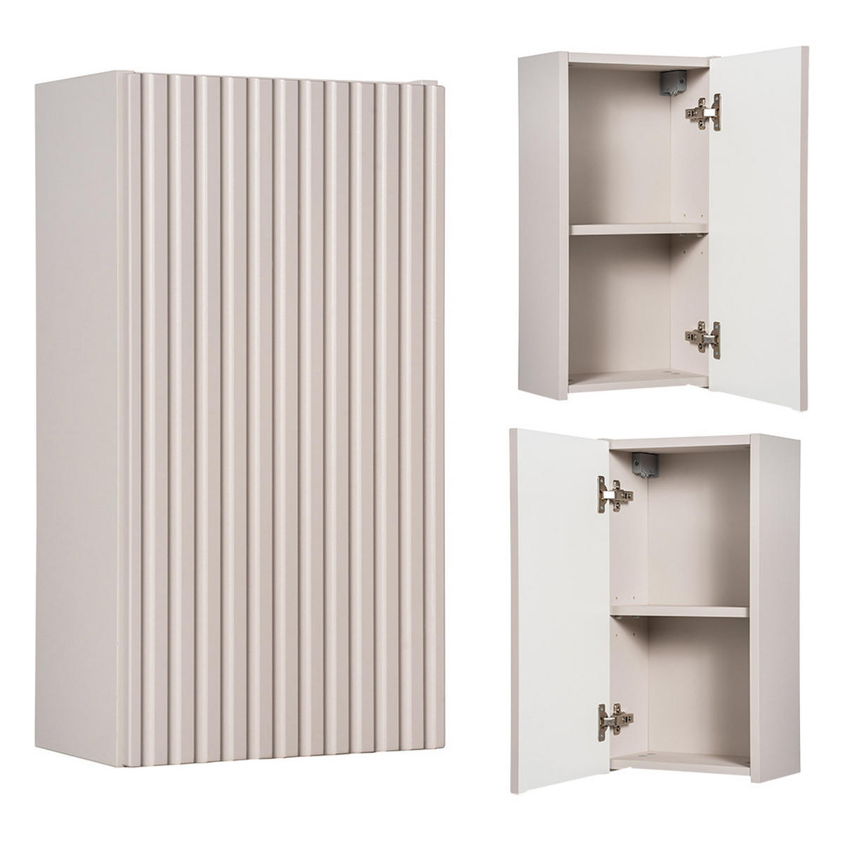 BADMÖBEL-SET 5-TLG. Newport-56 - Beige, Holzwerkstoff (180/200/40cm) - Lomado