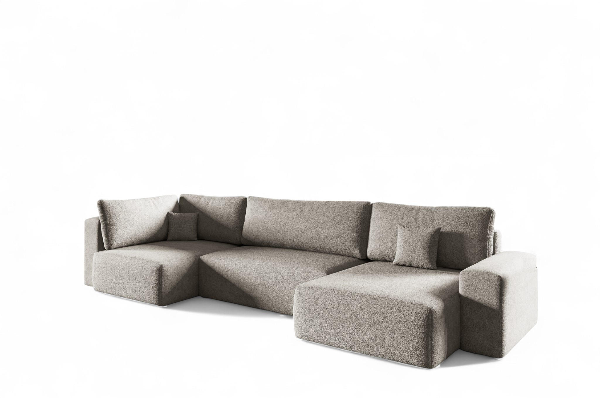 WOHNLANDSCHAFT Arona Xl - Beige, Holzwerkstoff/Textil (397/70/148cm) - Fun Möbel