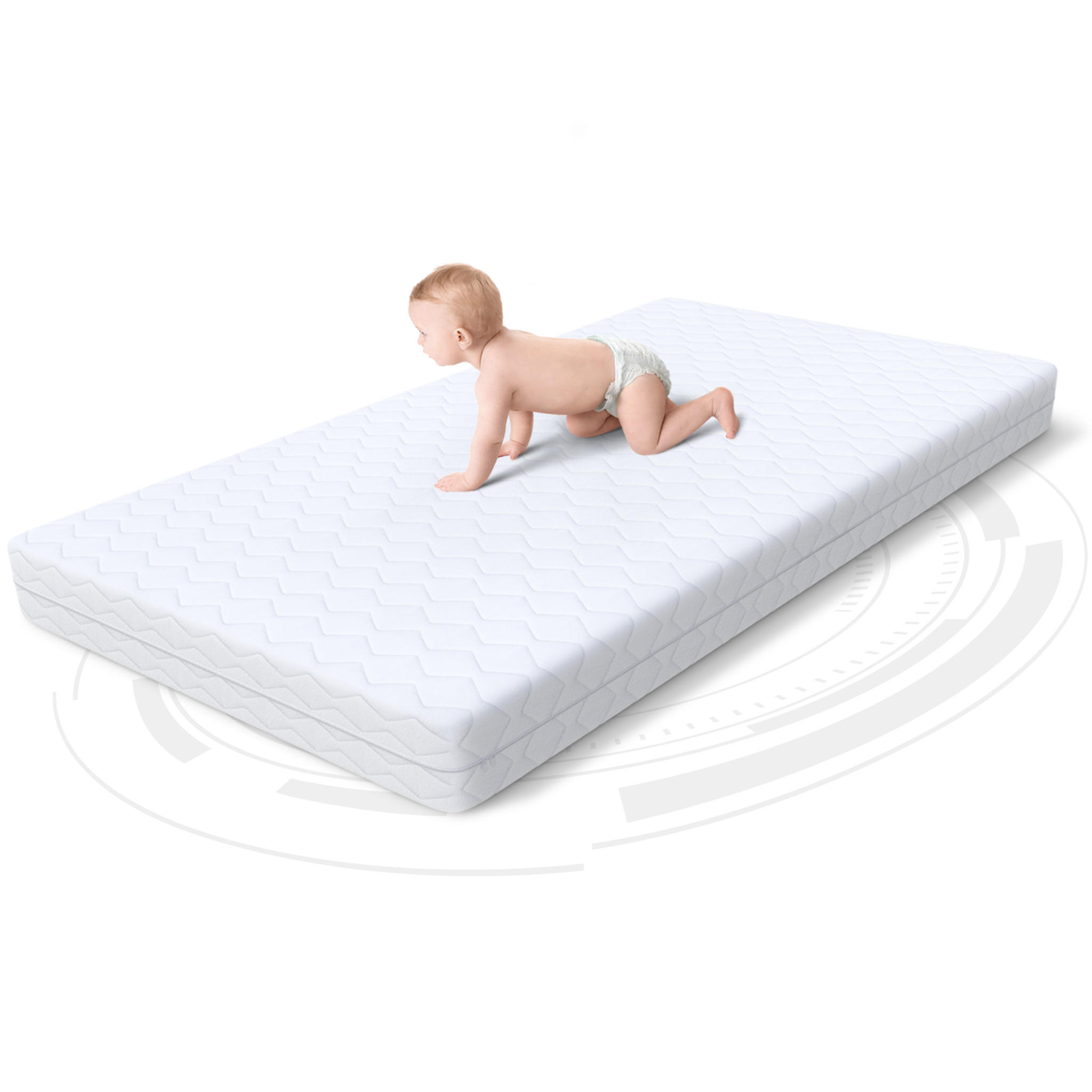 KINDERMATRATZE Lugo - Weiß, Textil (60/120cm) - FDM