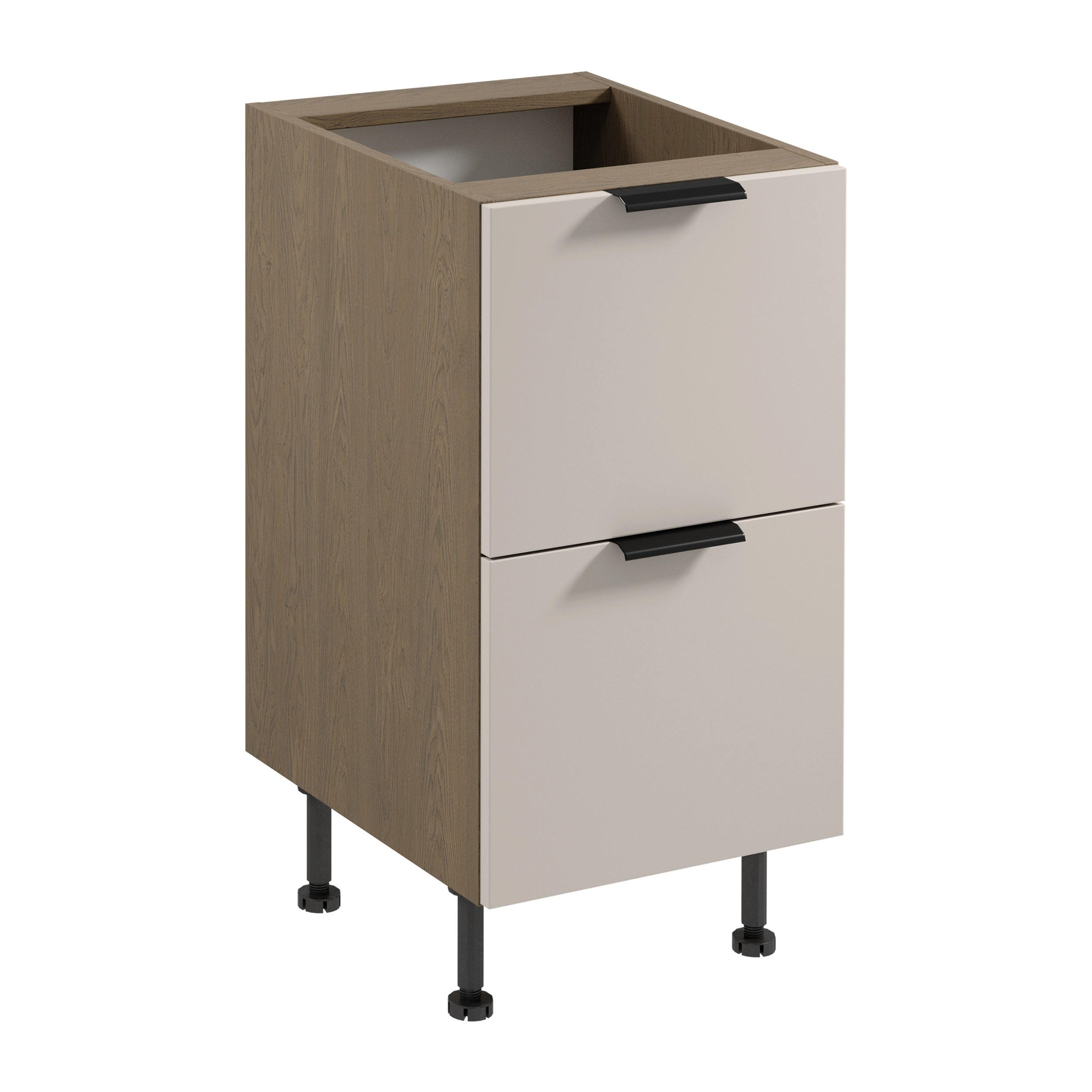 UNTERSCHRANK D45S2 AX – Sorento Beige – Beige / Eiche - Eichefarben/Beige, Holzwerkstoff (45/87/52cm) - ROYAL24_MARKT