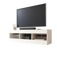 LOWBOARD TIVOLI RTV 140, Weiss - Weiß, Glas/Holzwerkstoff (140/40.5/35.5cm) - Komodee