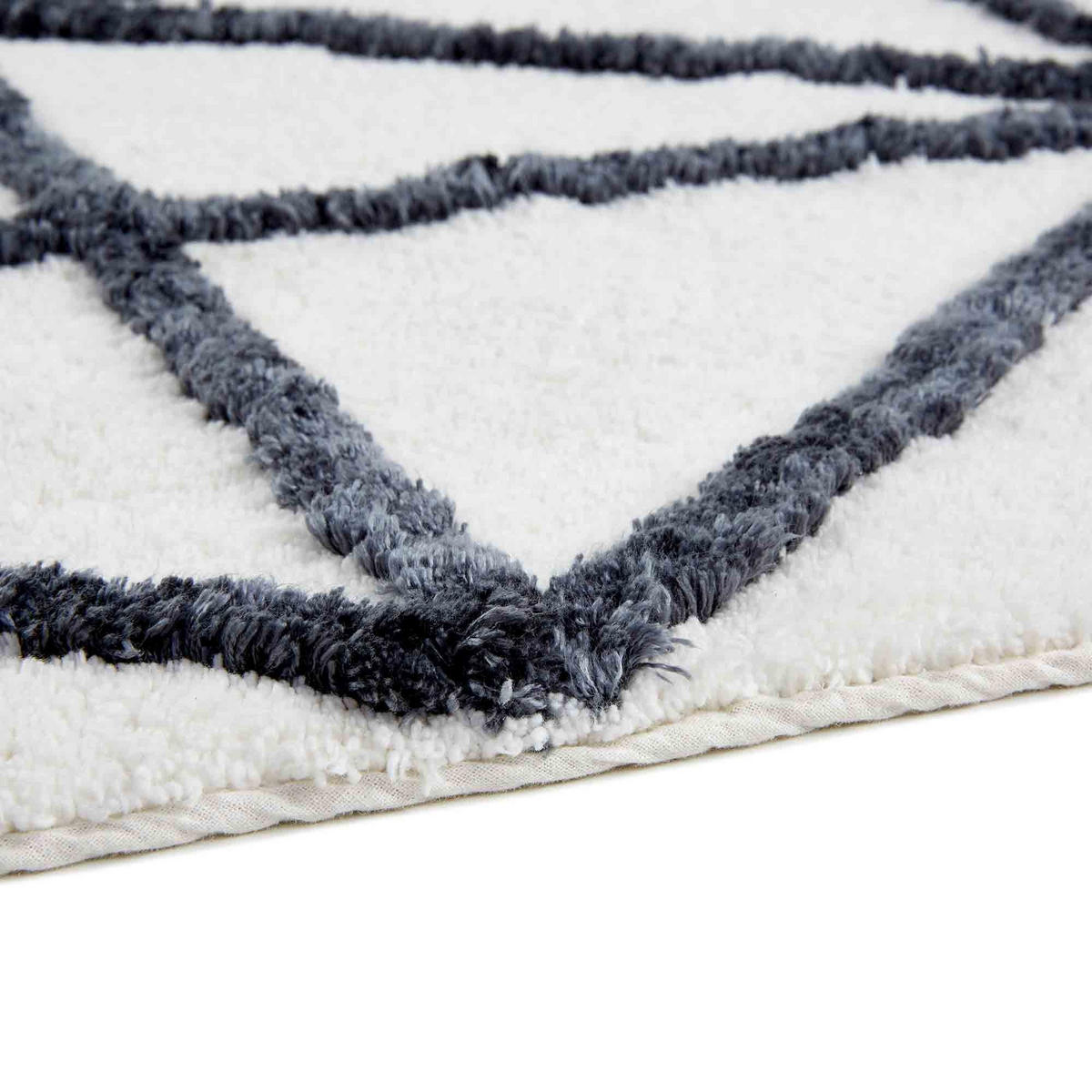 KÚPEĽŇOVÁ rohož BARBADOS GRAFIK - biela, textil (60/90cm) - Schöner Wohnen