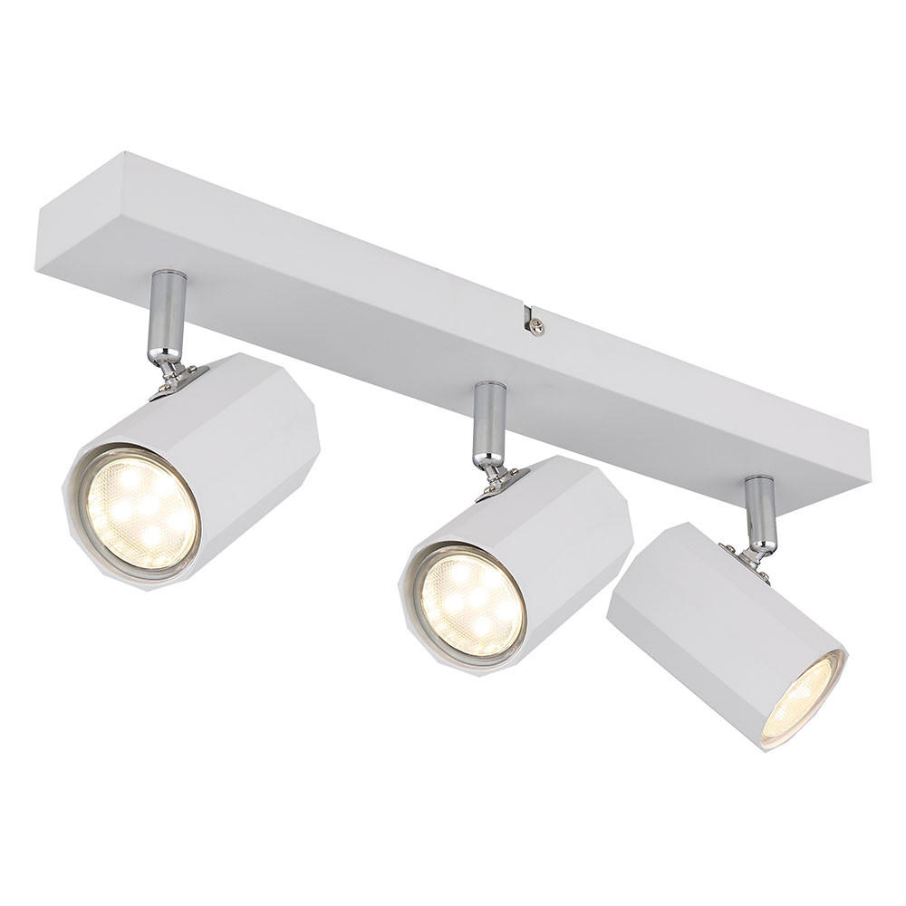 LED DECKENLEUCHTE James Weiß - Weiß, Metall (39/6/14.5cm) - Globo Lighting