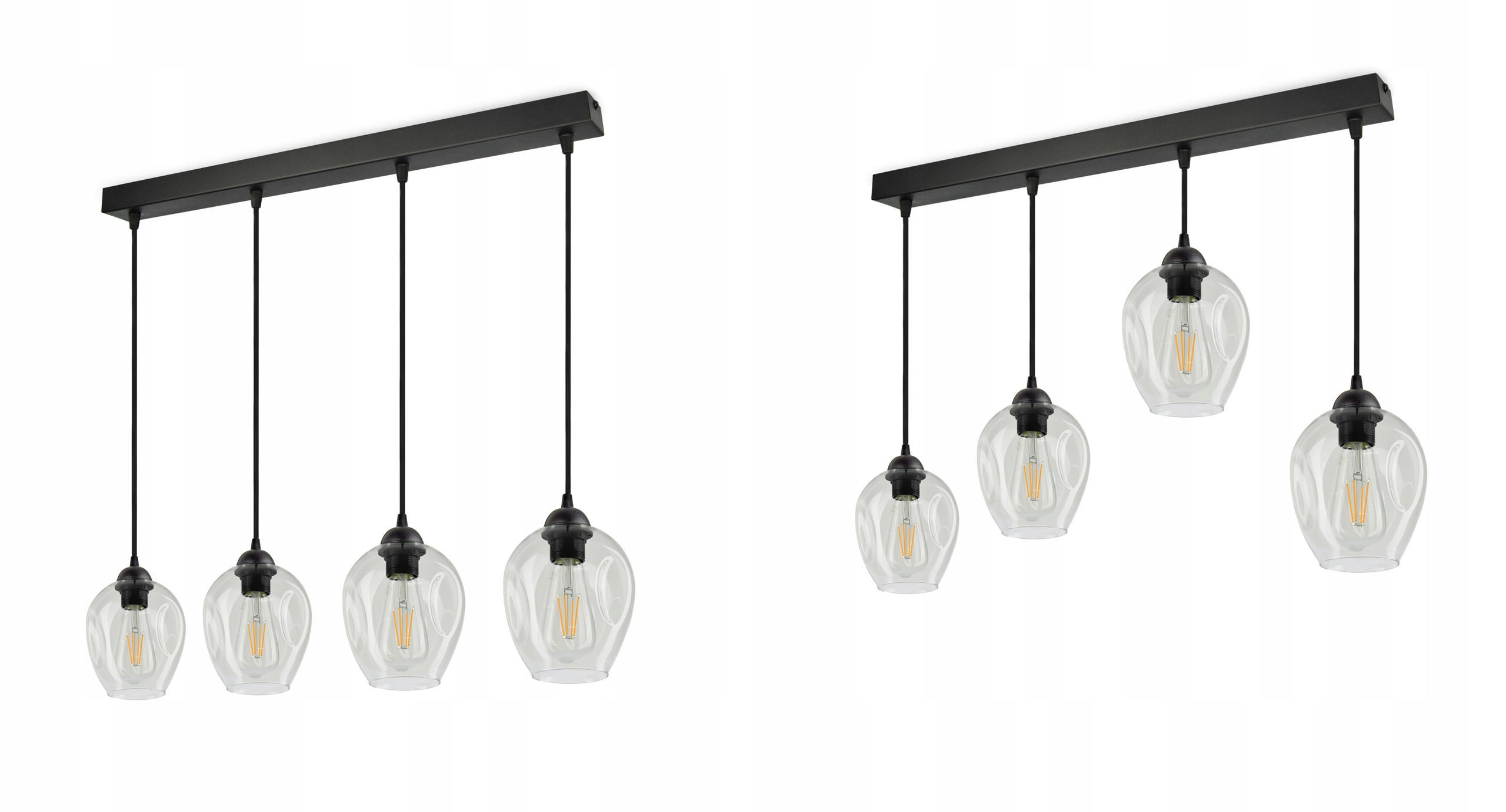 PENDELLEUCHTE Hegel - Transparent/Schwarz, Glas/Metall (15/65/80cm) - kiki design