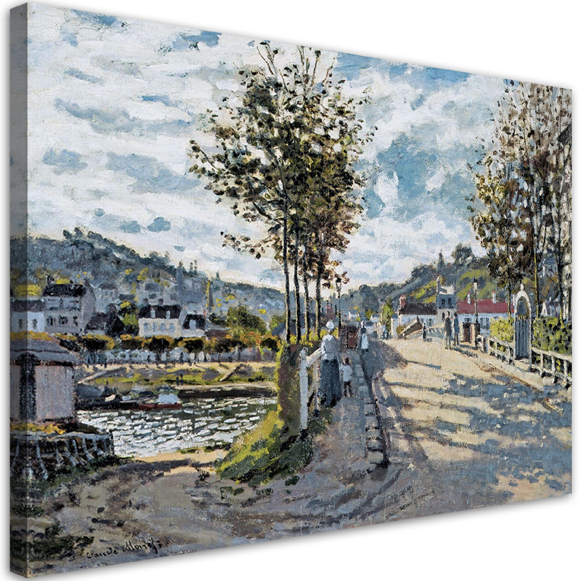 WANDBILD die brücke von bougival claude monet - Multicolor, Textil (60/40cm) - Feeby