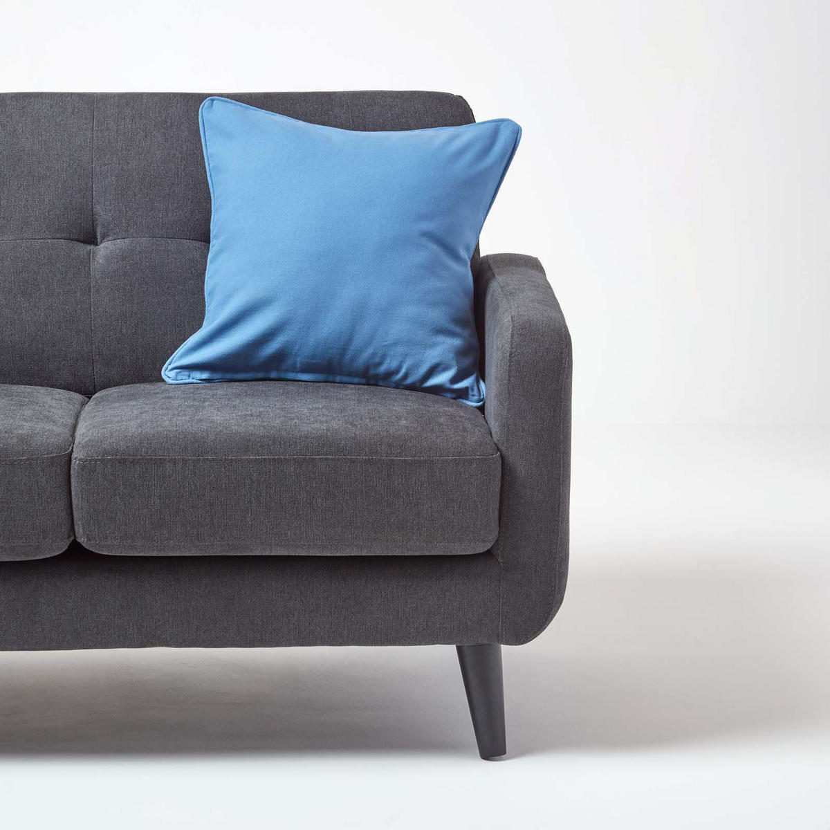 KISSENHÜLLE blau 30/30 cm, 100% Baumwolle - Blau, Textil (30/30cm) - Homescapes