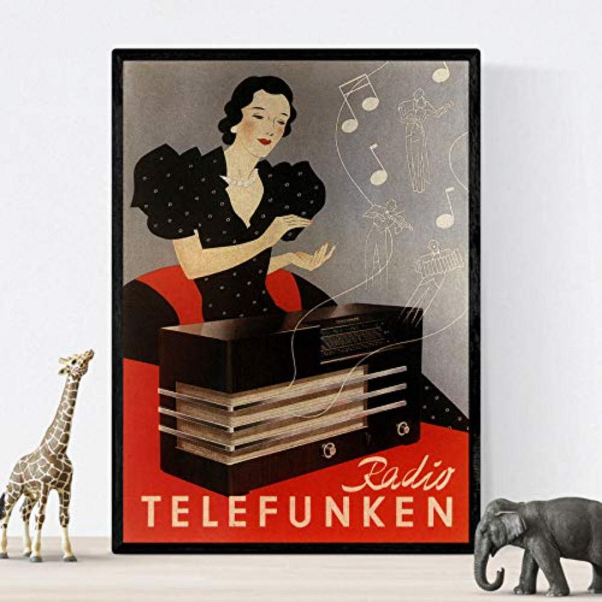 POSTER Set mit 4 Jahrgang Anzeigen mit Frauen A4 Rahmenlos - Klar, Papier (29.7/3cm) - Nacnic