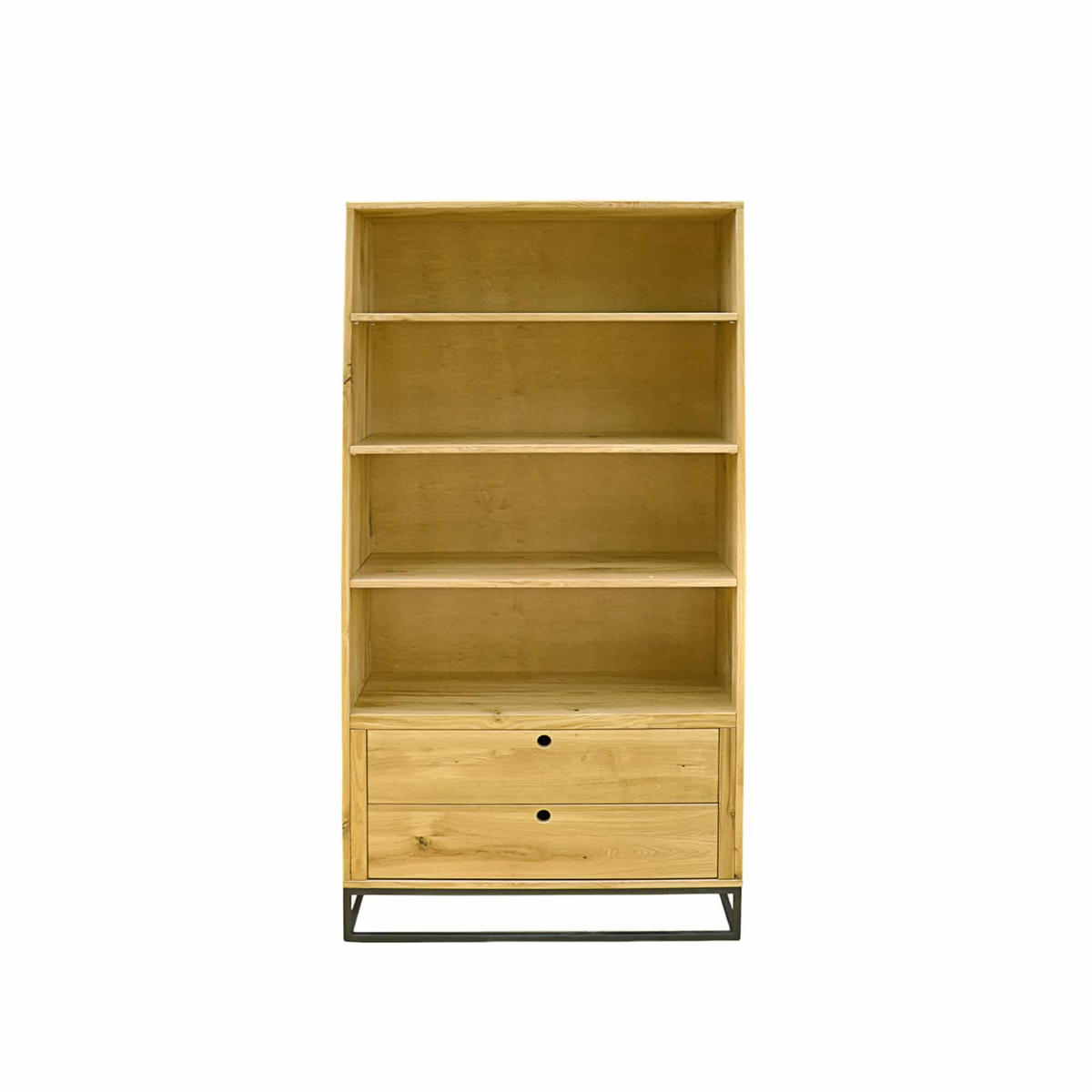 BÜCHERREGAL aus Massivholz zum Wohnzimmer MERIS - Eichefarben, Holz (100/200/40cm) - Rawood Furniture