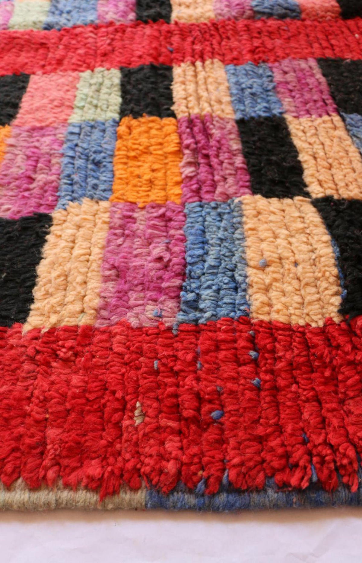 BERBERTEPPICH aus reiner Wolle 140x 200 cm - Rot, Naturmaterialien (140/200cm) - AFK Living