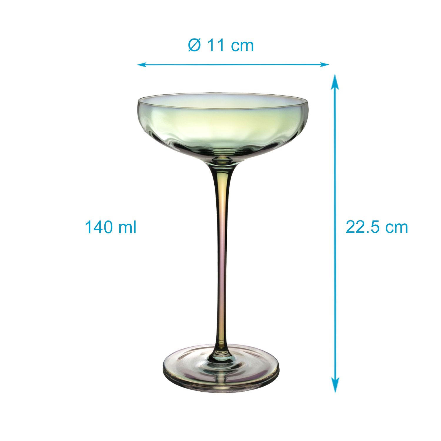 MARTINI GLAS SET 140 ml (4-tlg.) - Transparent, Glas (0.14L) - Intirilife