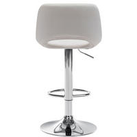 BARHOCKER Campus Samt chrom creme - Chromfarben/Naturfarben, Textil/Metall (42/107/46cm) - TPFLiving