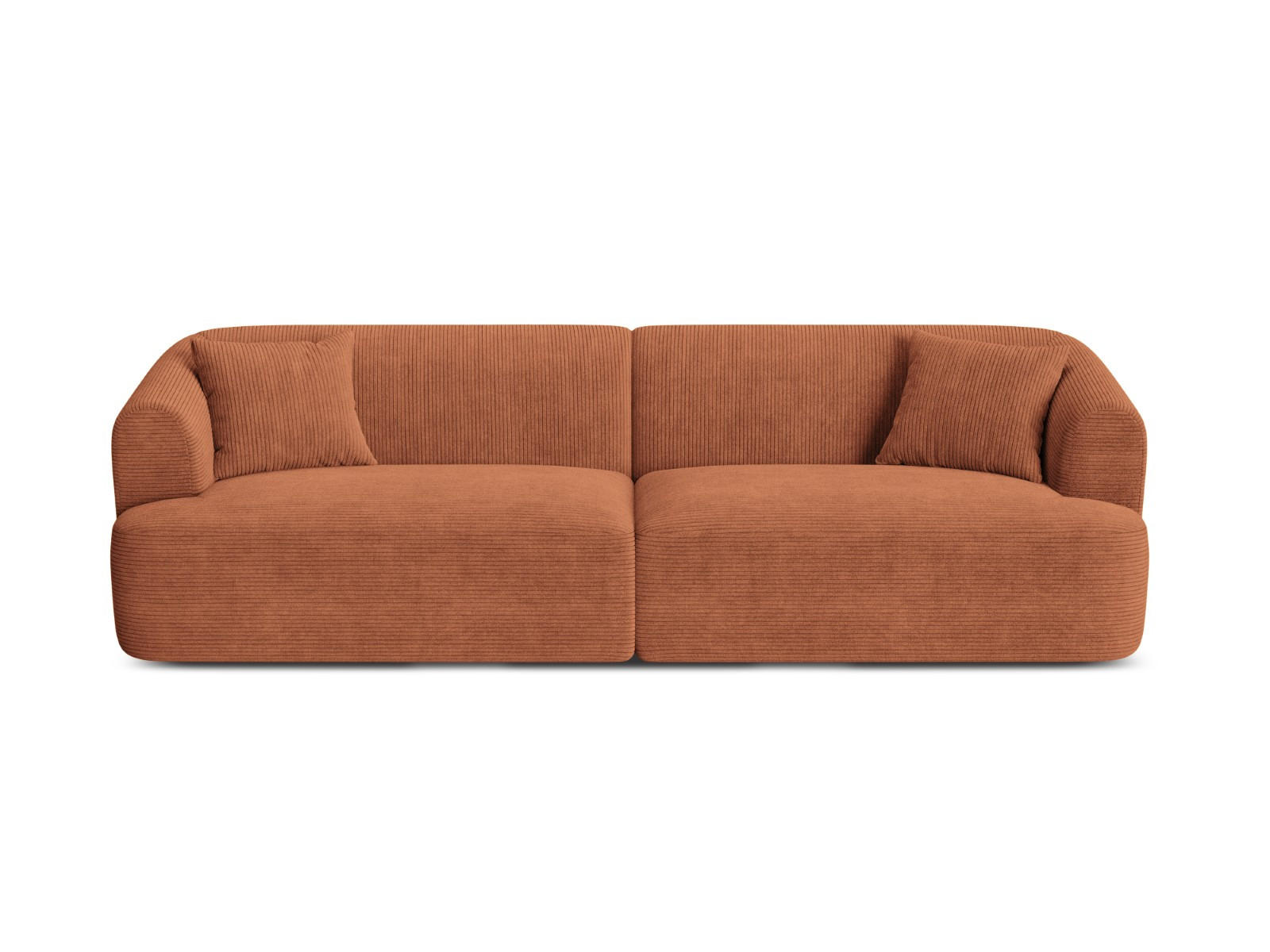 MODULARES-SOFA Campi aus Cord terrakotta 4 Sitzplätze - Terracotta, Textil (90/70/255cm) - Cosmopolitan Design