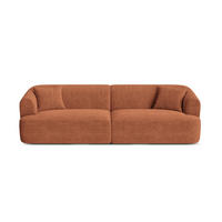 MODULARES-SOFA Campi aus Cord terrakotta 4 Sitzplätze - Terracotta, Textil (90/70/255cm) - Cosmopolitan Design