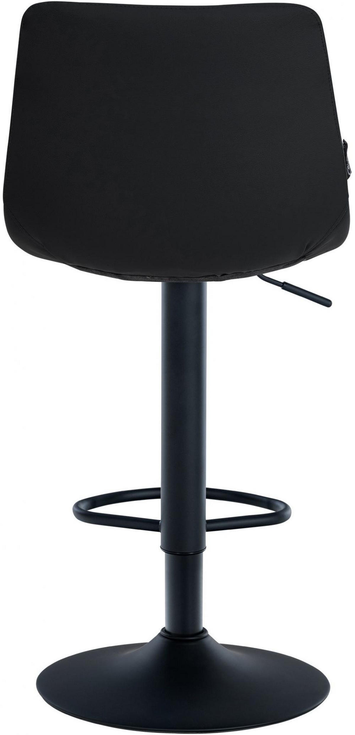 BARHOCKER Lederlook schwarz - Schwarz, Textil/Metall (43/87/46.5cm) - CLP