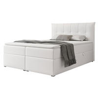 BOXBETT CHESTER 180/200 cm mit Matratze und Topper, Weiß - Weiß, Holzwerkstoff/Textil (180/200cm) - Idohome