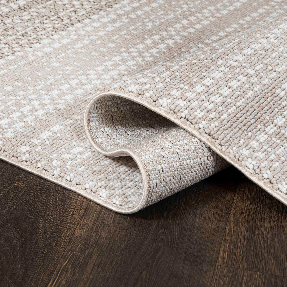 TEPPICH Lora PE14A Mazovia 80x150cm Beige Creme Abstrakt Kurzflor - Beige, Textil (80/150cm) - Mazovia