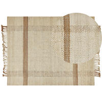 TEPPICH geflochten Yelmez 230/160 cm - Beige, Naturmaterialien (160/230cm) - Beliani