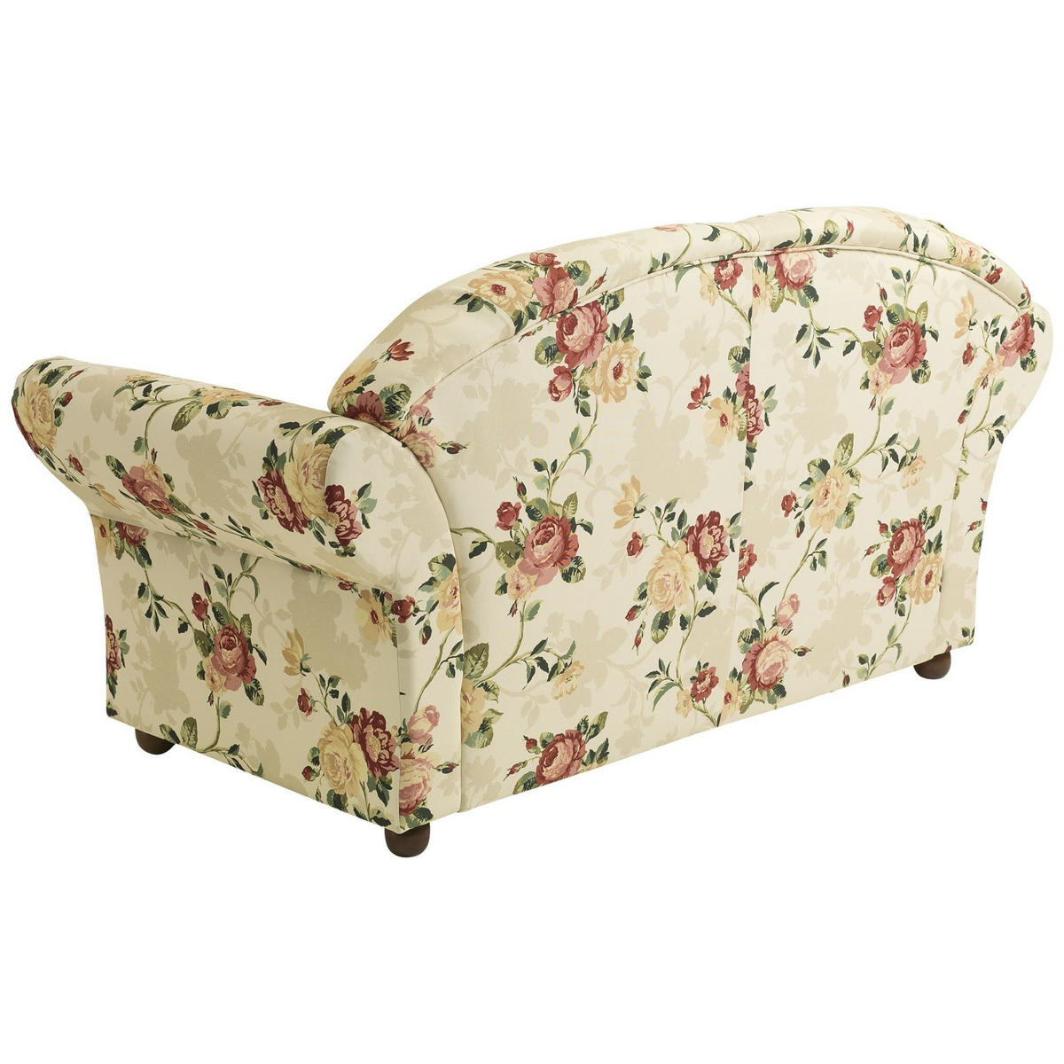 SOFA 2-Sitzer Kama Bezug Flachgewebe Buche nussbaum dunkel / multi - Blaugrau, Kunststoff (151/85/81cm) - 58aufmkessel