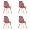 ESSZIMMERSTUHL 4-er Set NUUC dunkelrosa Sitz - Dunkelrosa, Textil (44.5/81.5/54cm) - Valora