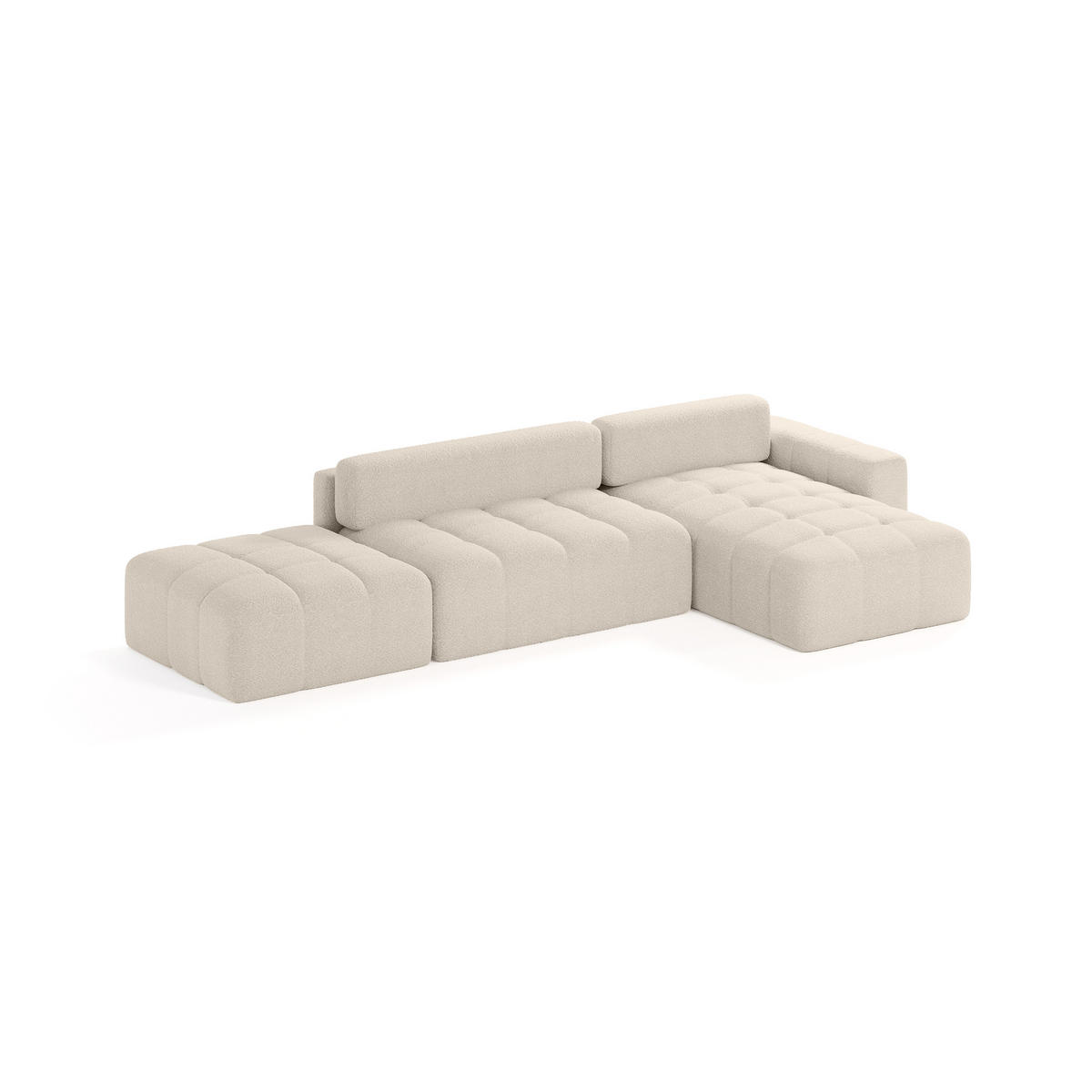 ECKSOFA RIFU LA mit Schlaffunktion, Beige - Beige, Textil (363/185cm) - Fedve