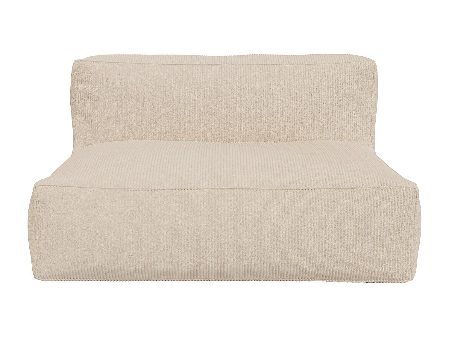 MODULIERBARES Sofa - 2 Personen - samt - beige Noumara - Beige, Textil (135/80/95cm) - Vente-Unique