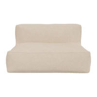 MODULIERBARES Sofa - 2 Personen - samt - beige Noumara - Beige, Textil (135/80/95cm) - Vente-Unique