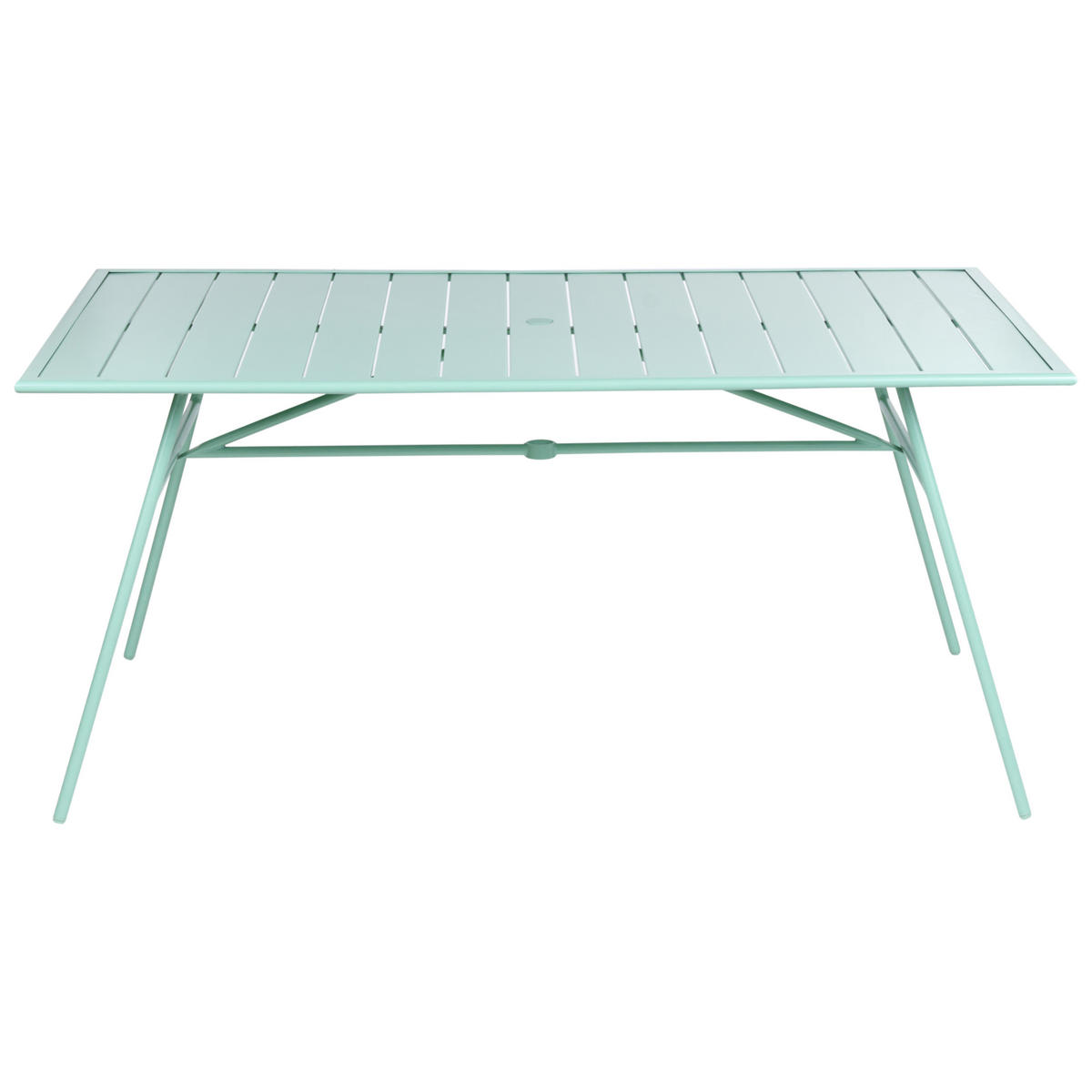 GARTENMÖBEL-SET 6-Sitzer Mintgrün Metall Terenzo - Mintgrün, Metall - Beliani