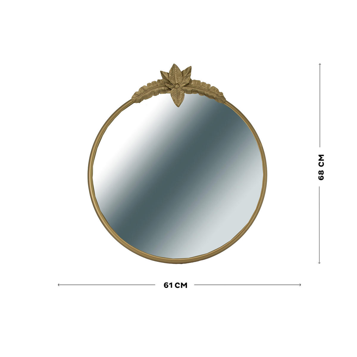 SPIEGEL Dolly - 68x61cm - Goldfarben, Glas/Metall (61/1/68cm) - Art for the Home