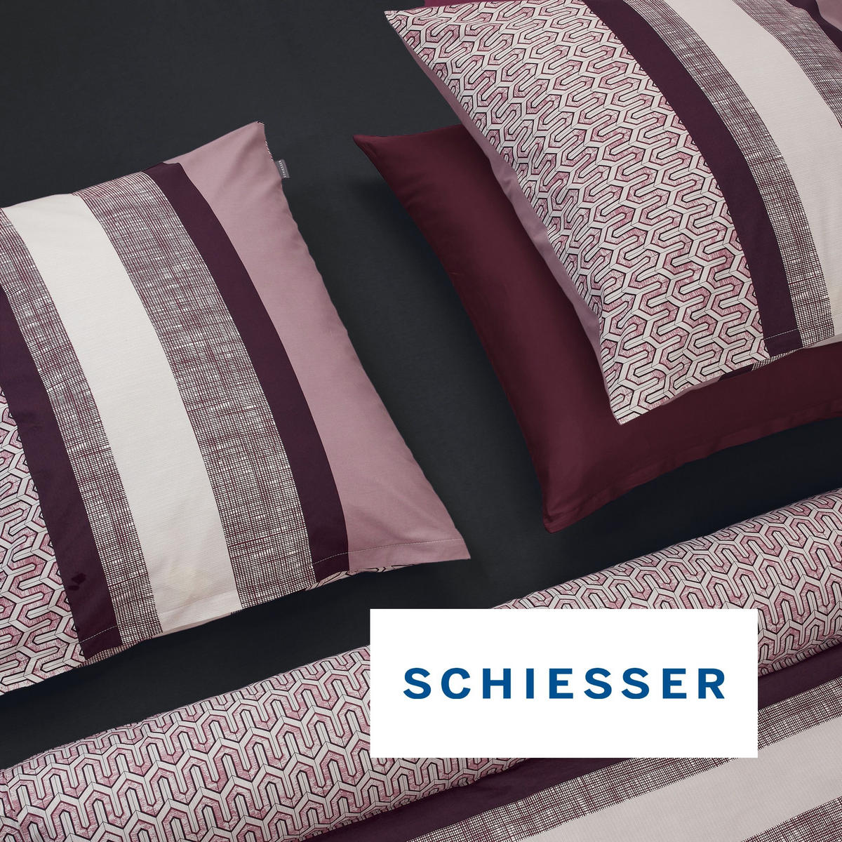 SPANNBETTLAKEN Elli 97 % Baumwolle, 3 % Elasthan 150x200 cm Schwarz - Schwarz, Textil (150/200cm) - SCHIESSER