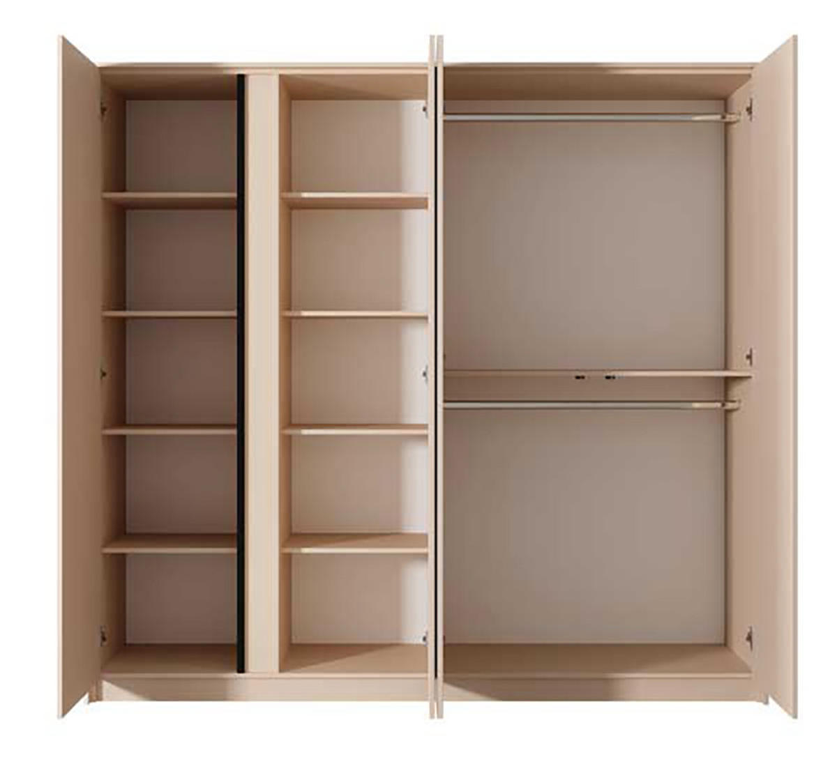 SCHLAFZIMMER-SET Dast Beige 2-teilig - Beige/Akaziefarben, Holz/Holzwerkstoff (160/200cm) - Feldmann-Wohnen