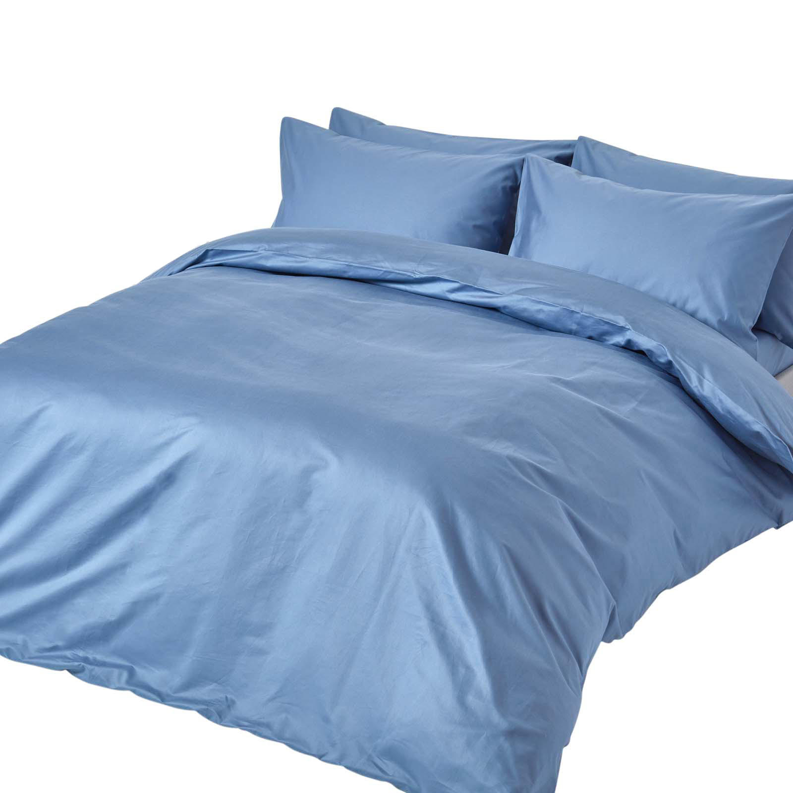 BETTWÄSCHE Premium, Ägyptische Baumwolle, Fadendichte 1000 - Blau, Textil (200/200cm) - Homescapes