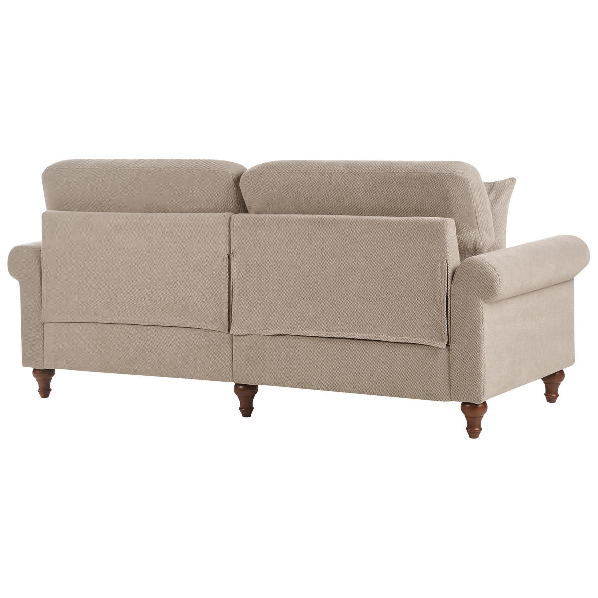 3-SITZER-SOFA Stoff Taupe Ginnerup - Taupe, Textil (195/84/76cm) - Beliani