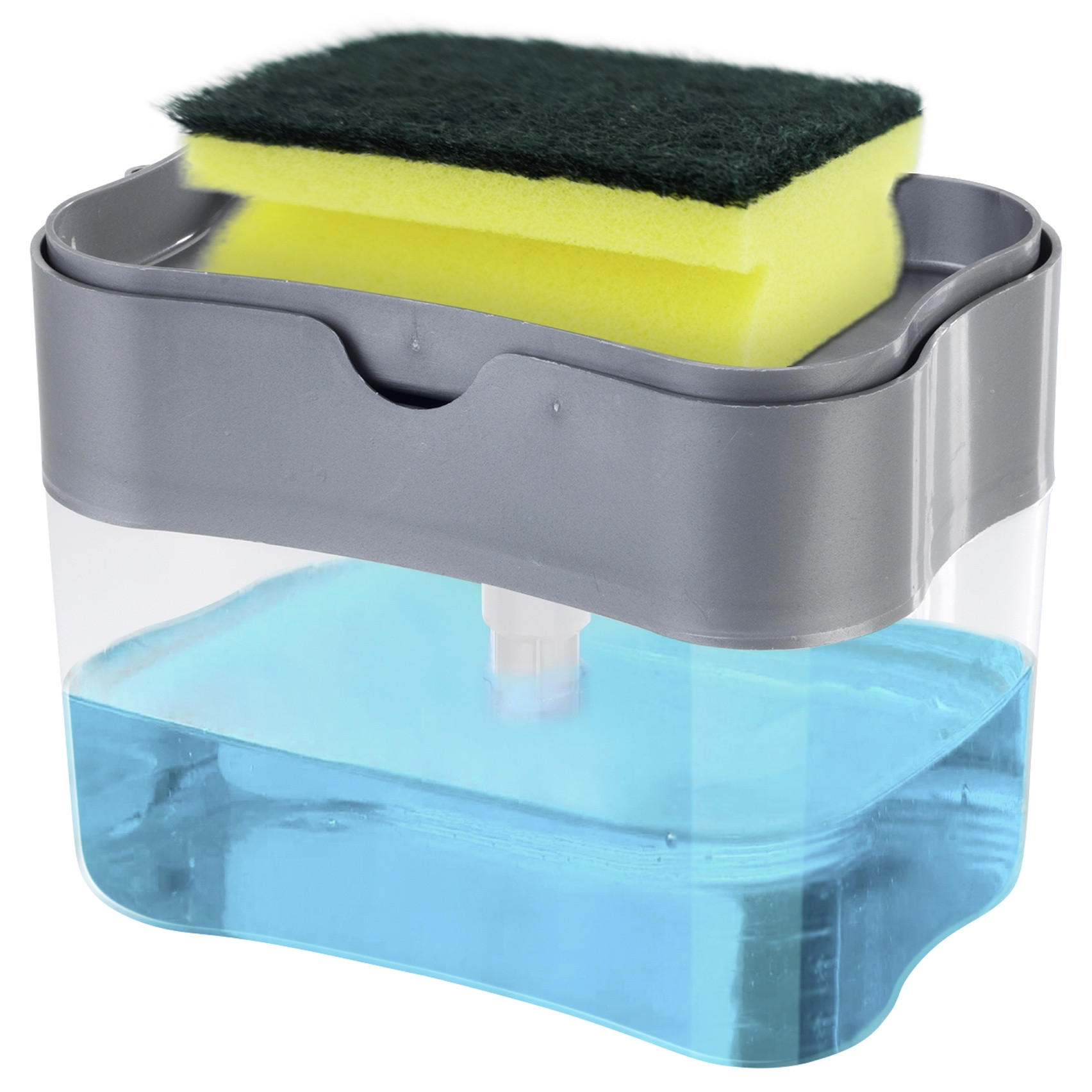 SPÜLMITTELSPENDER mit Pumpe - Transparent, Kunststoff (9.3/11/14cm) - Maximex