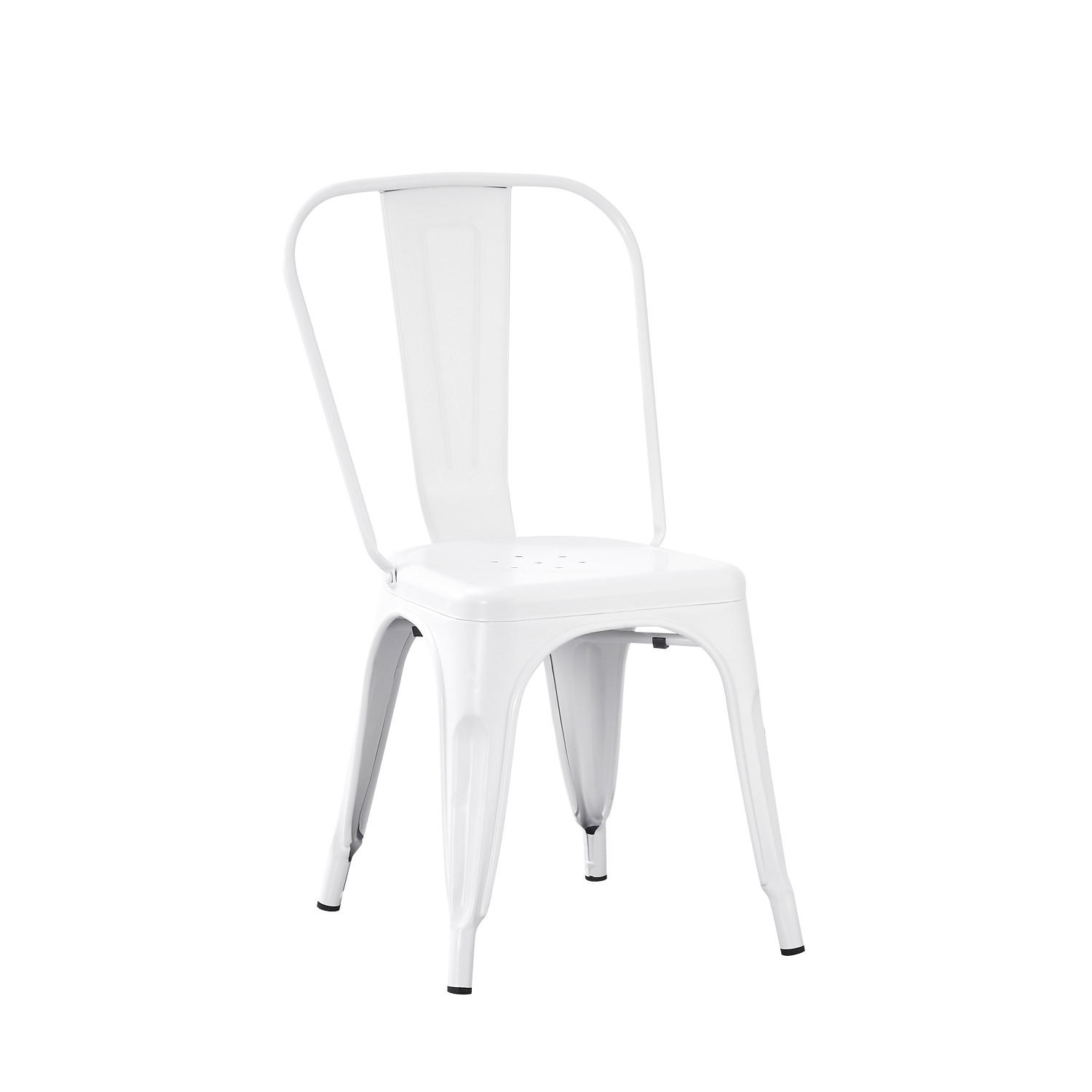 STUHL FÜR DRAUSSEN Hjorts Weiß 46 cm x 85 cm - Weiß, Metall (46/85/49cm)