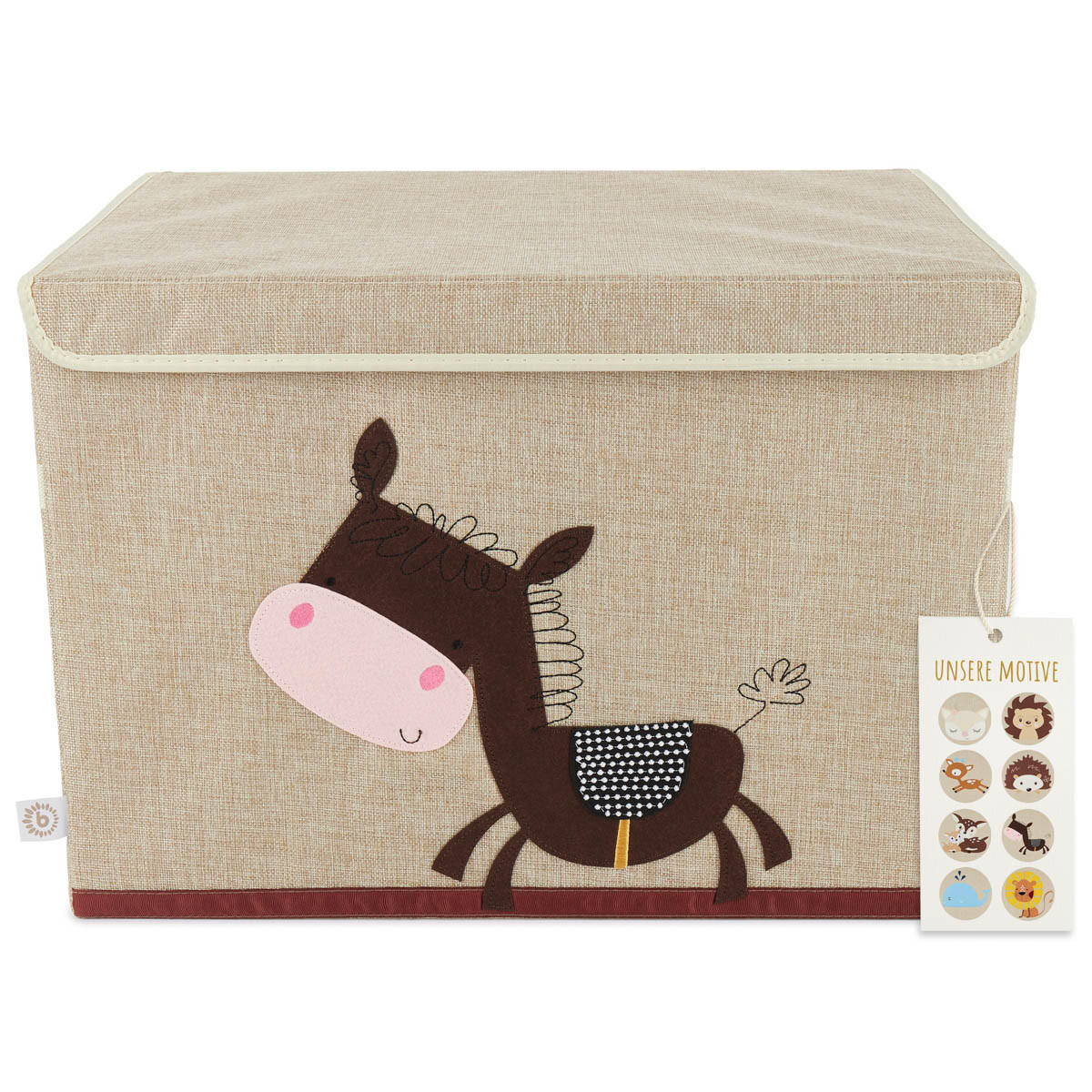 AUFBEWAHRUNGSBOX Kinder Esel - Rotbraun/Beige, Textil (36/36cm) - Bieco Spielwaren